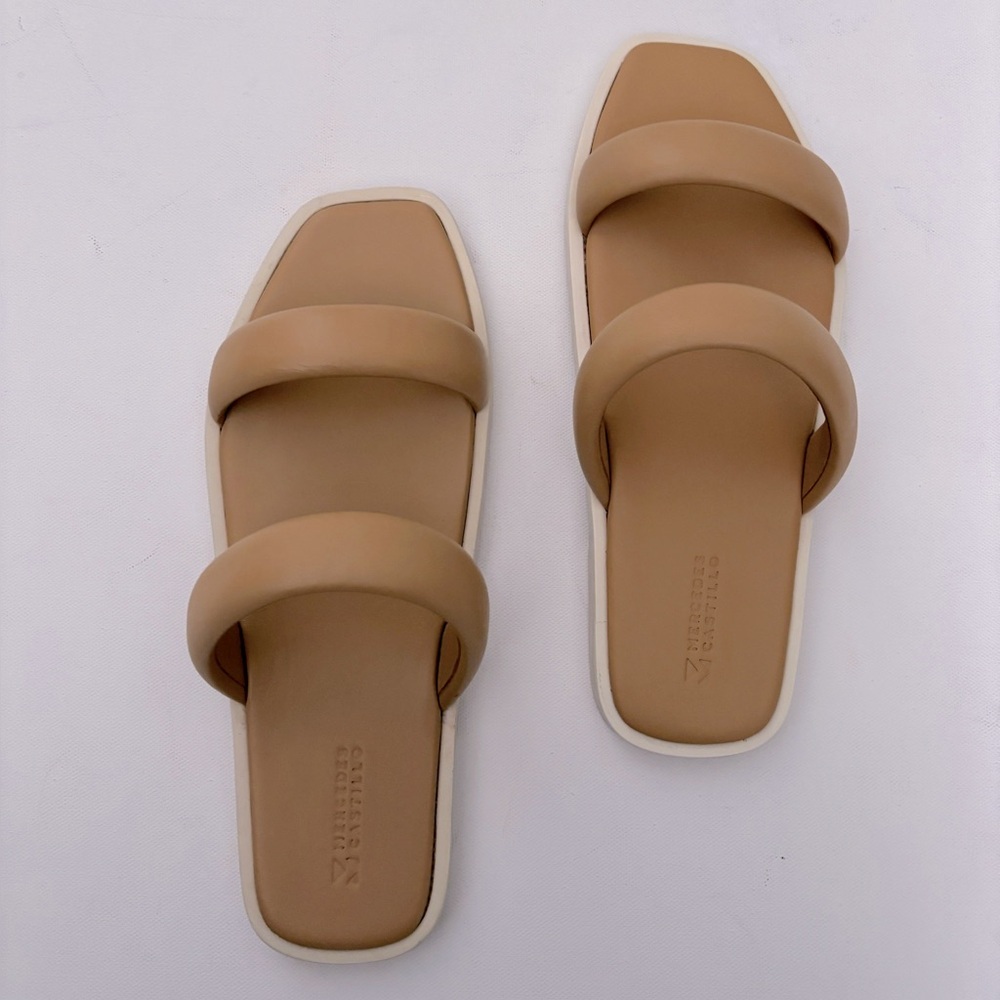 Mercedes Castillo IVY SILK NAPPA SANDAL IN NEUTRALS SZ 11 41